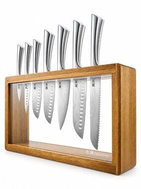 Baccarat Damashiro Katana 9 Piece Knife Block